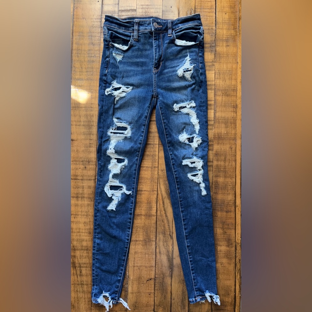American Eagle distressed skinny jeans